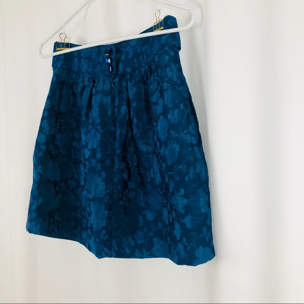 Tulle Anthropologie jacquard miniskirt pockets S - Picture 7 of 14